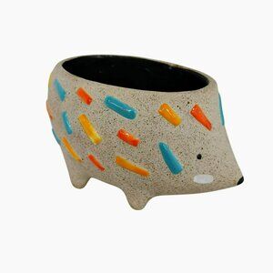 Anthropologie Hedgehog Ceramic Planter With Colorful Sprinkles Design